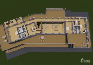 План третьего этажа. Дом из клееного бруса «Хельсинки»