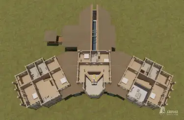 План 2 этажа дома из клееного бруса «Стокгольм»