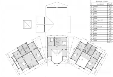 Планировка 2 этажа дома из клееного бруса «Стокгольм»