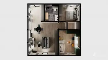 План 1 этажа дома из клееного бруса «Фьорд»