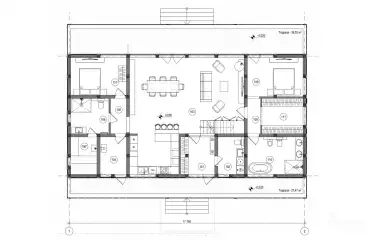 Планировка 1 этажа дома-фахверк «Райн»