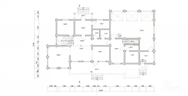 Планировка 1 этажа дома из клееного бруса 16191 «Давос»