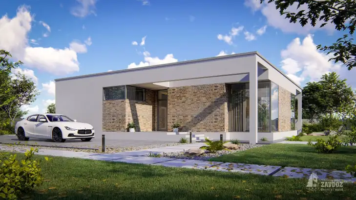 Проект кирпичного дома 21237 «Лейпциг». Вид сзади