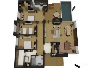 План 1 этажа дома из кирпича «Лейпциг»