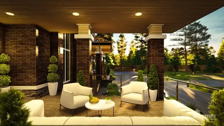 Проект дома из кирпича 21872 «Штутгарт». Вид вблизи