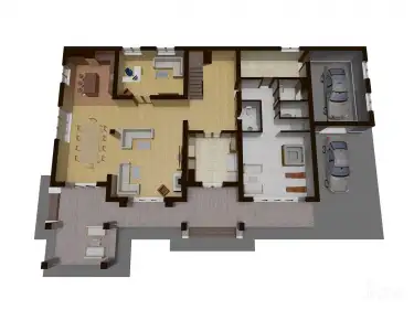 План кирпичного дома «Штутгарт» 1 этаж