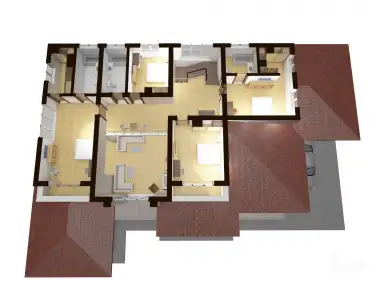 План кирпичного дома «Штутгарт» 2 этаж