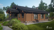 Проект 33125-1 «Танне» - дом клееный брус . Вид сбоку