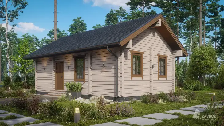 Проект дом из клееного бруса «Альф». Общий план