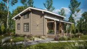 Проект дома из клееного бруса «Биргель». Вид сзади
