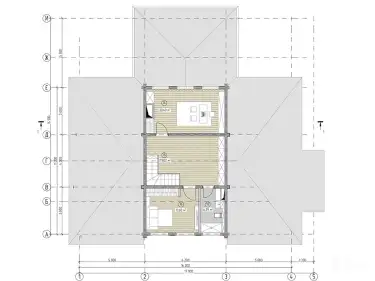 Планировка дома из клееного бруса 33509 «Ланц» 2 этаж