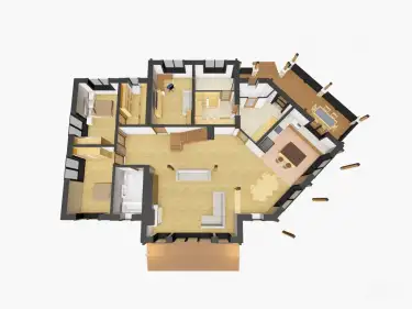 План 1 этажа кирпичного дома «Вальдзее»