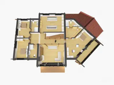 План 2 этажа кирпичного дома «Вальдзее»